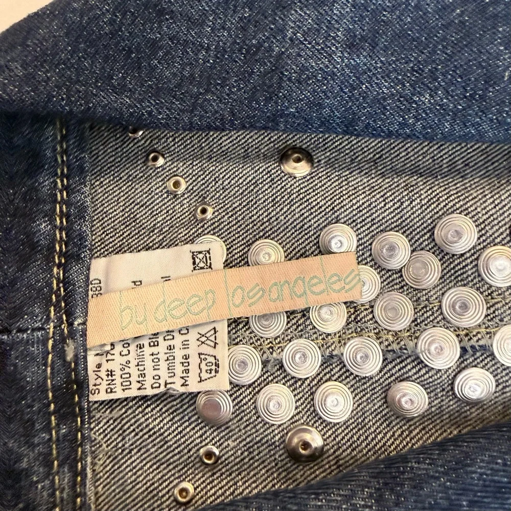 RARE By Deep Los Angeles HEAVILY Studded Denim Vest/Boutique Piece - Medium - Picture 6 of 9